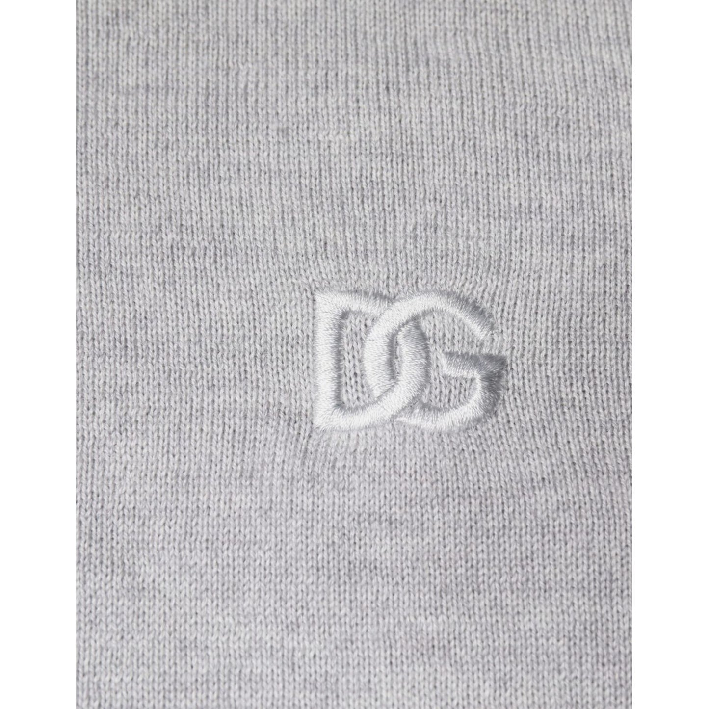 Dolce & Gabbana Light Gray Wool Crew Neck Pullover Sweater