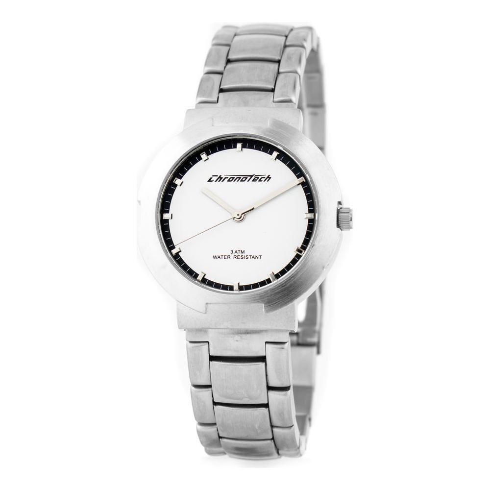 Chronotech Silver Stainless Steel Dress Watch