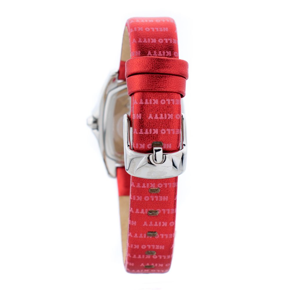 Chronotech Red Leather Dress Watch