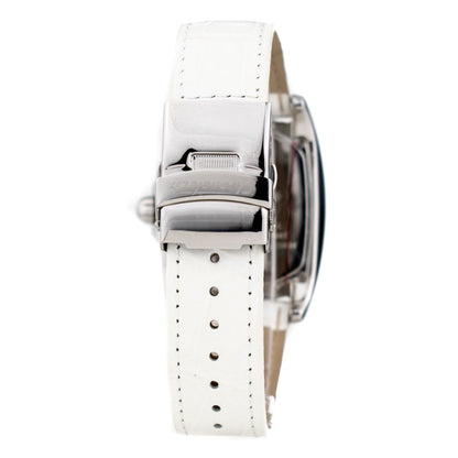 Chronotech White Leather Dress Watch