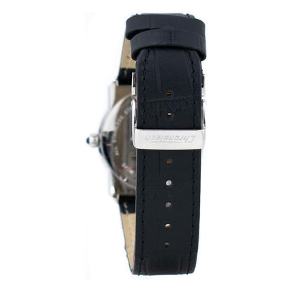 Chronotech Black Leather Watch