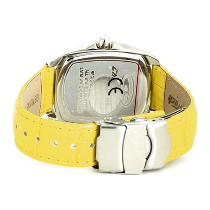 Chronotech Yellow Leather Watch