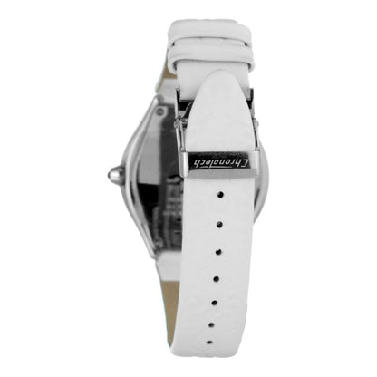 Chronotech White Leather Watch
