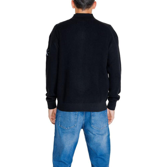 Calvin Klein Jeans Black Recycled Cotton Cardigan CA-14567700009-IT44 | S