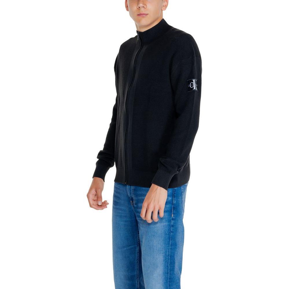 Calvin Klein Jeans Black Recycled Cotton Cardigan CA-14567700009-IT44 | S