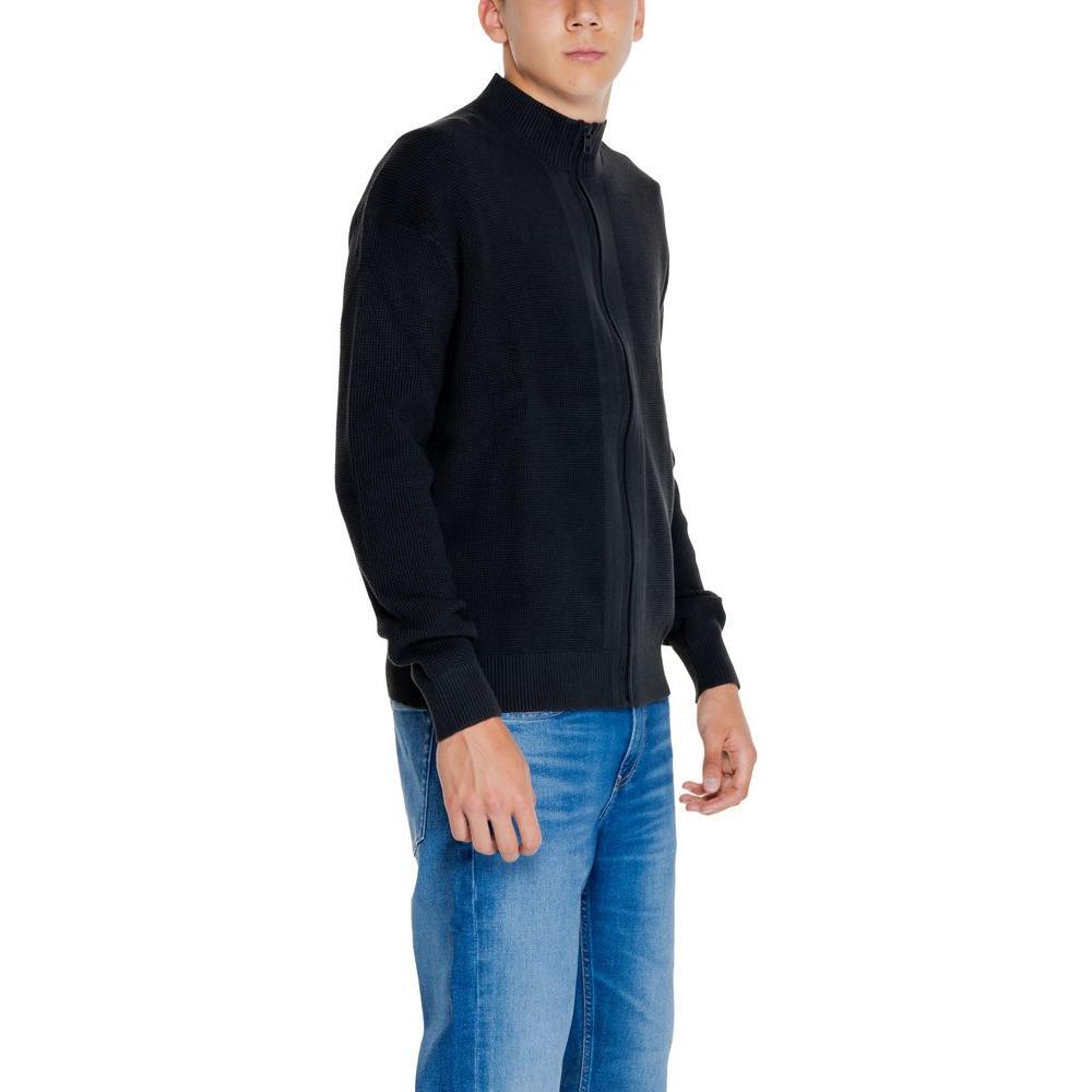 Calvin Klein Jeans Black Recycled Cotton Cardigan CA-14567700009-IT44 | S
