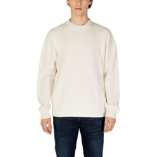 Calvin Klein Jeans Cream Cotton Sweater CA-14580801504-IT52 | XL
