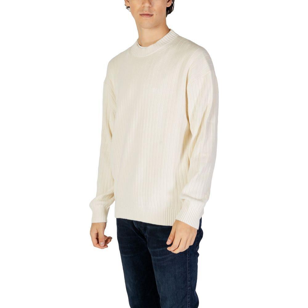 Calvin Klein Jeans Cream Cotton Sweater CA-14580801504-IT52 | XL