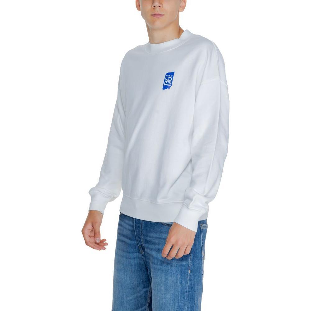 Replay White Cotton Sweatshirt RE-14825300008-IT48 | L