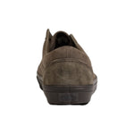 Back view of Vans Brown Suede Leather Sneaker with rubber sole and classic design.