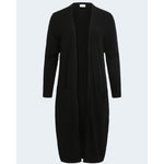 Vila Clothes Black Viscose Cardigan