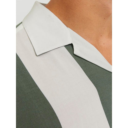 Jack Jones Green Viscose Shortsleeve Shirt
