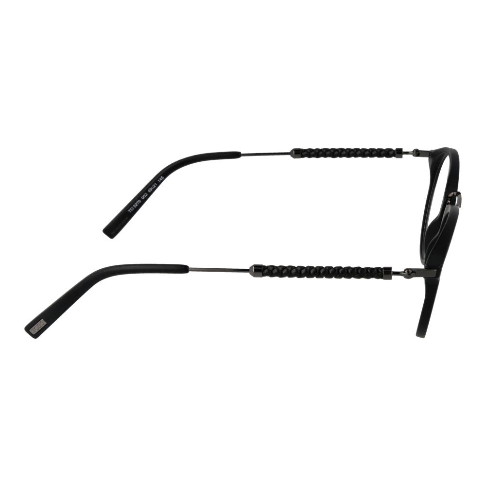 Side view of Tod's Black Men Glasses Frame with acetate full-rim and demo plastic lenses.