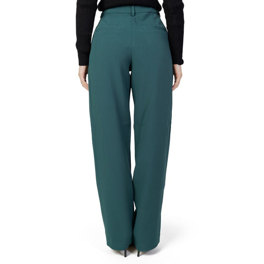 Vila Clothes Green Recycled Polyester Pant VI-13217300148-IT36|XXS