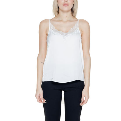 Jacqueline De Yong White Polyester Tank Top