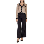 ICHI Black Polyester Pant