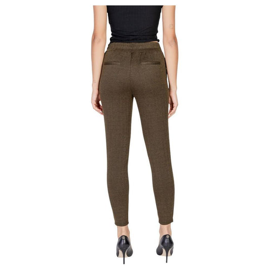 ICHI Green Polyester Skinny Pant IC-15420100149-IT38|XS