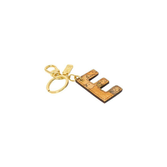 Alviero Martini Prima Classe Beige Leather Keychain