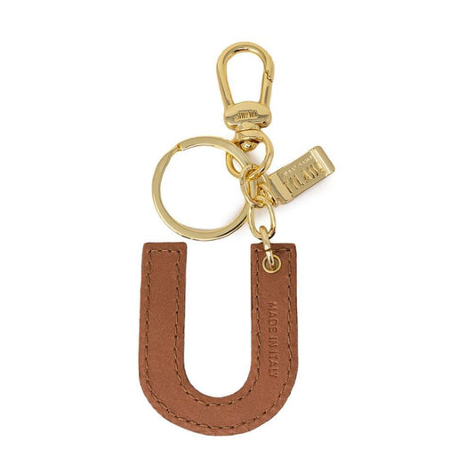 Alviero Martini Prima Classe Beige Leather Keychain