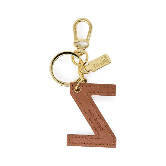 Alviero Martini Prima Classe Beige Leather Keychain