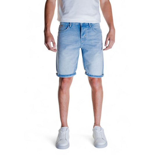 Antony Morato Light Blue Cotton Bermuda Shorts