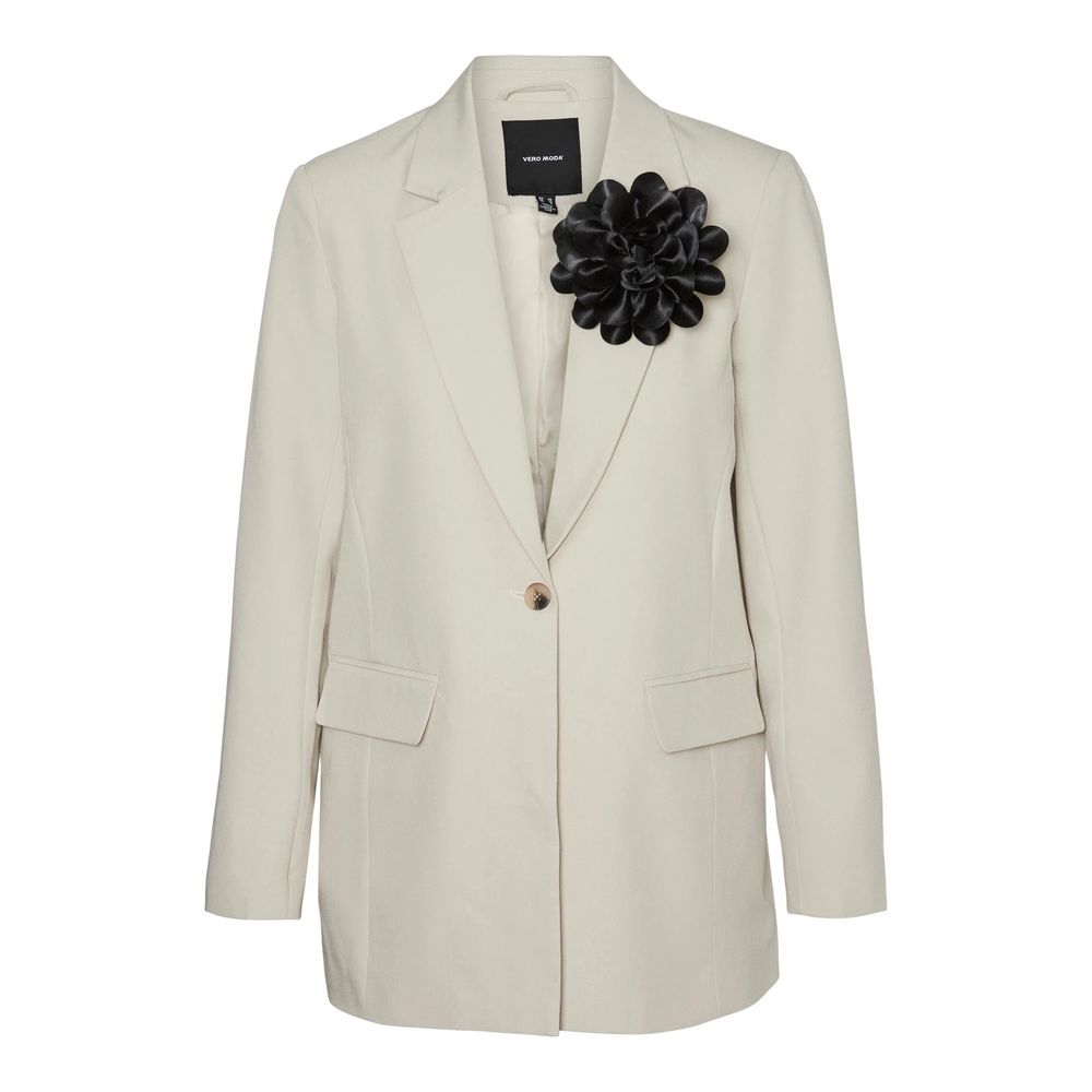 Vero Moda Beige Polyester Blazer 1728,71956299936,Beige,Blazers - Suits & Blazers - Clothing,Clothing,IT36|XXS,New with tags,Suits & Blazers - Clothing,Vero Moda,Women
