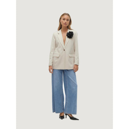 Vero Moda Beige Polyester Blazer 1728,71956299936,Beige,Blazers - Suits & Blazers - Clothing,Clothing,IT36|XXS,New with tags,Suits & Blazers - Clothing,Vero Moda,Women