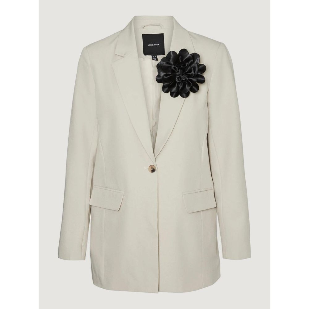 Vero Moda Beige Polyester Blazer 1728,71956299936,Beige,Blazers - Suits & Blazers - Clothing,Clothing,IT36|XXS,New with tags,Suits & Blazers - Clothing,Vero Moda,Women