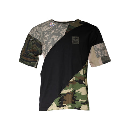 Dolce & Gabbana Multicolor Camouflage Cotton Round Neck T-shirt
