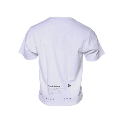 Dolce & Gabbana White Red Lips Print Cotton T-shirt