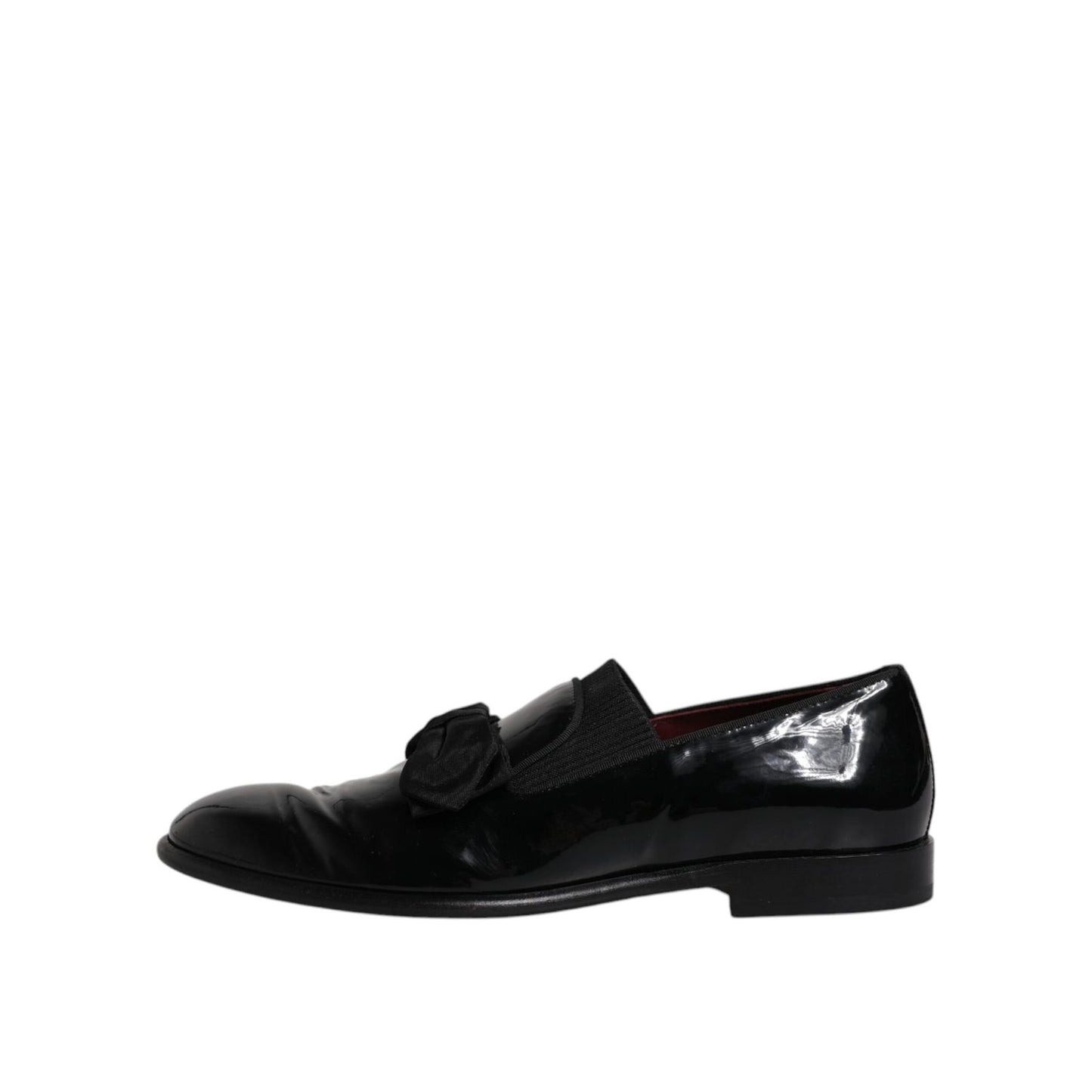 Dolce & Gabbana Black Leather Loafers Men Formal Dress Shoes