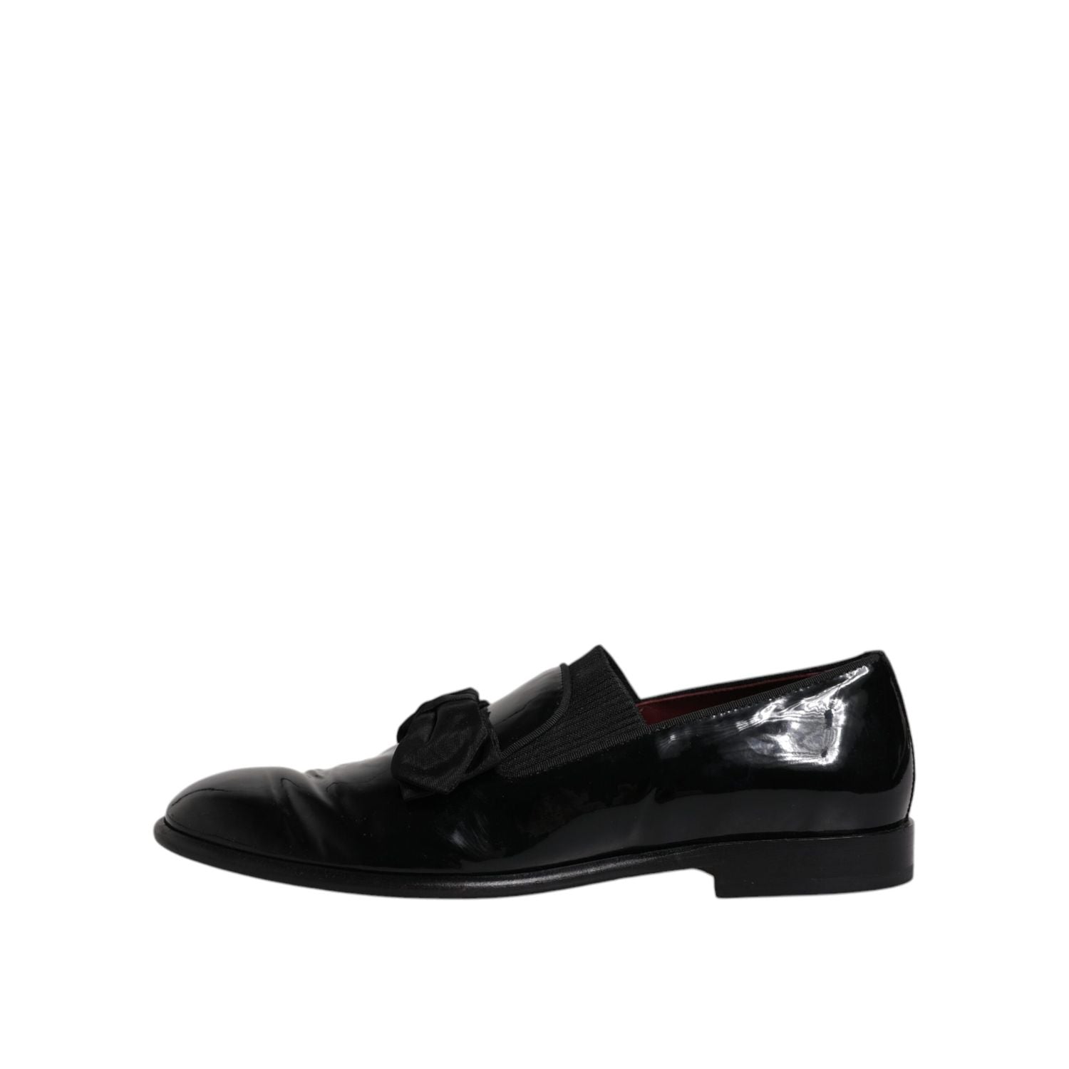 Dolce & Gabbana Black Leather Loafers Men Formal Dress Shoes