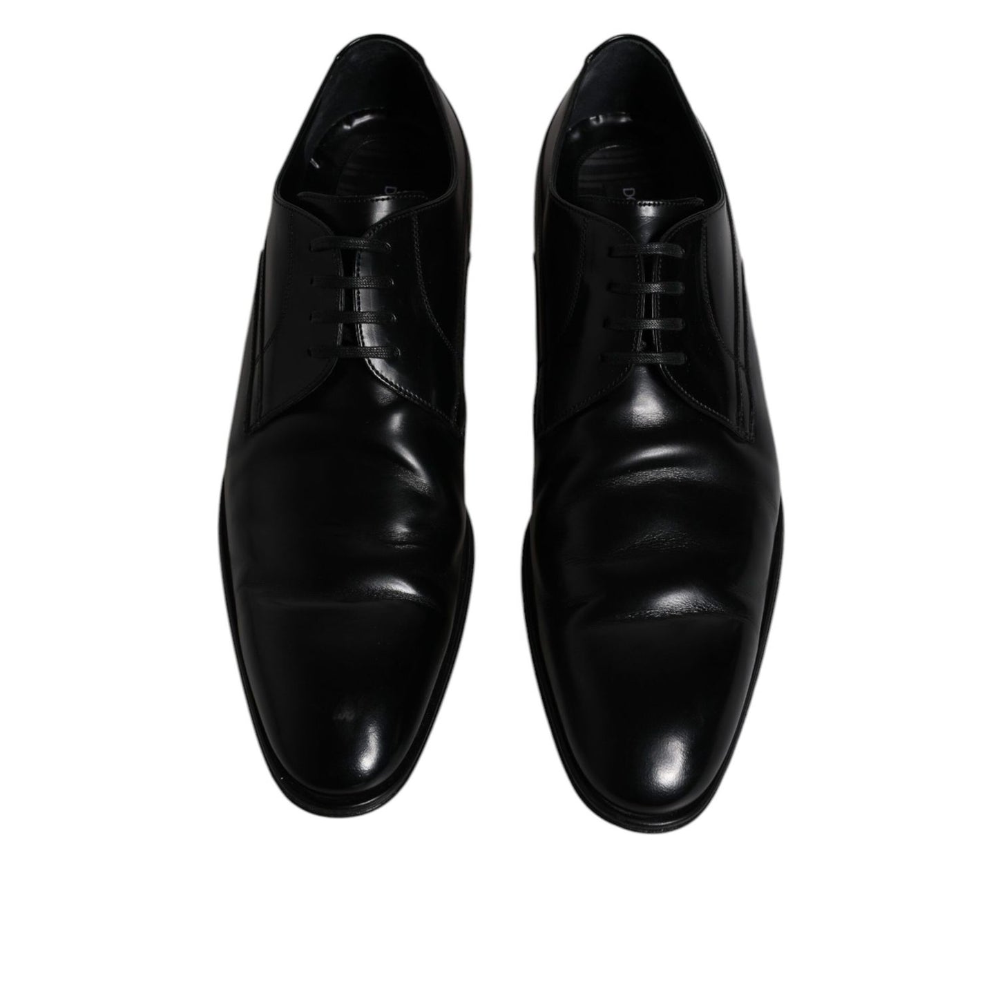 Dolce & Gabbana Black Leather Derby Formal Men Dress Shoes