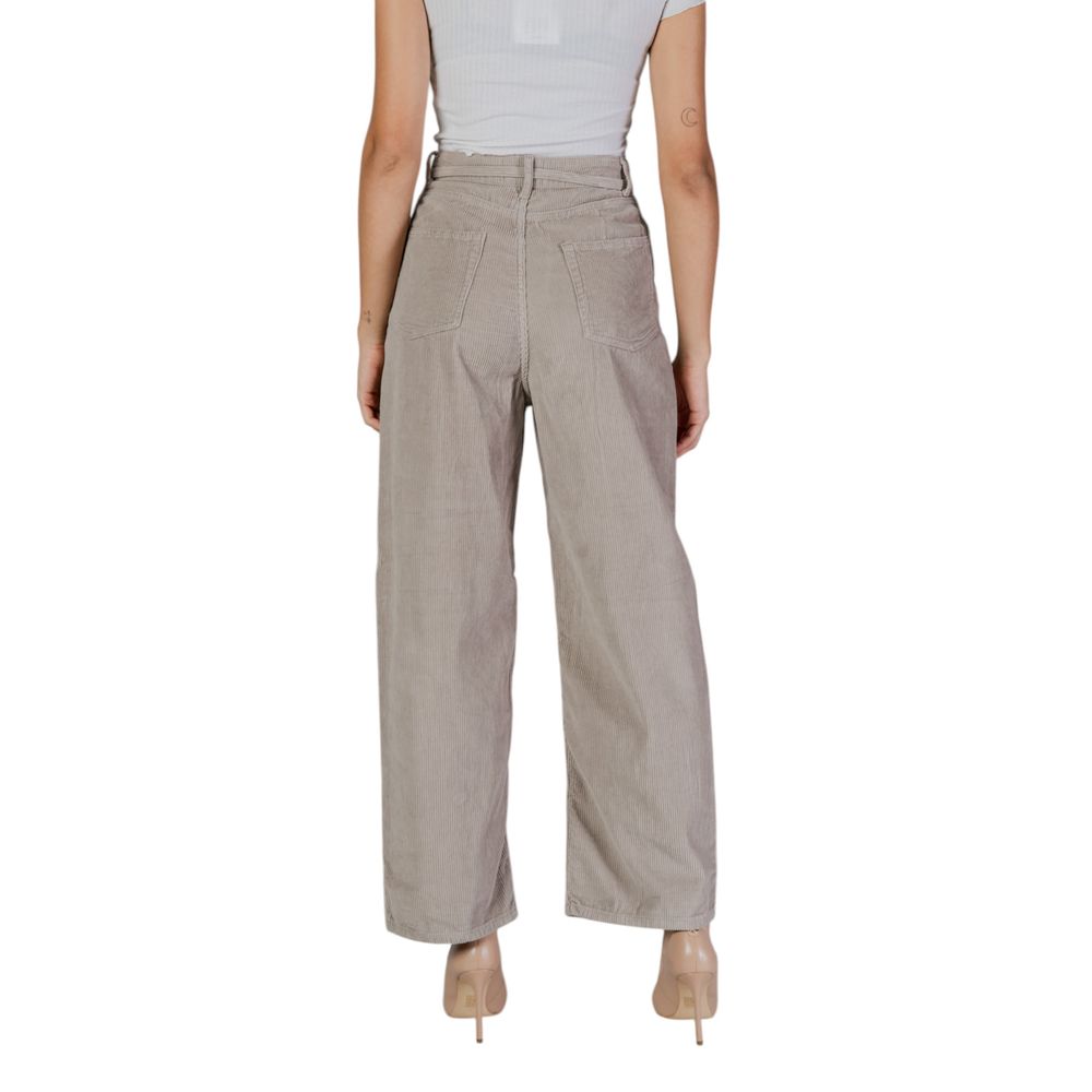 Only Beige Cotton Casual Pants