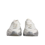 Dolce & Gabbana White Silver Daymaster Low Top Sneakers Shoes LA12432-38