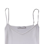 Fabiana Filippi White Spaghetti Strap Sleeveless Tank Top