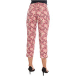 Dolce & Gabbana Pink Floral Brocade Capri Pants