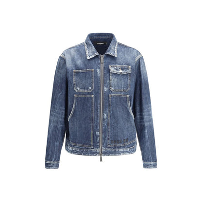 Dsquared² Blue Cotton Denim Jacket