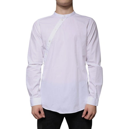 Dolce & Gabbana White Cotton Slim Fit MARTINI Dress Shirt