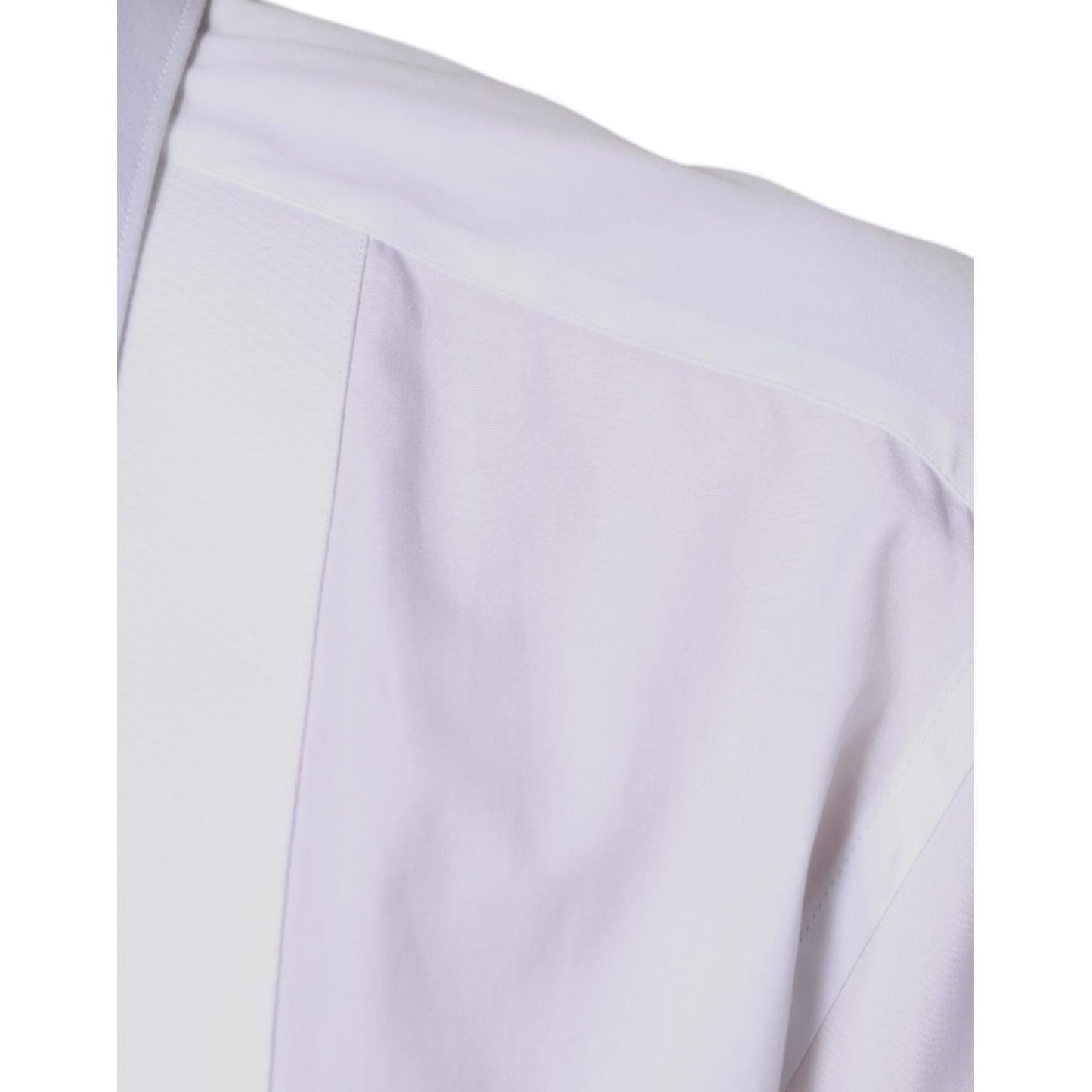 Dolce & Gabbana White Bib Cotton Poplin GOLD Formal Shirt