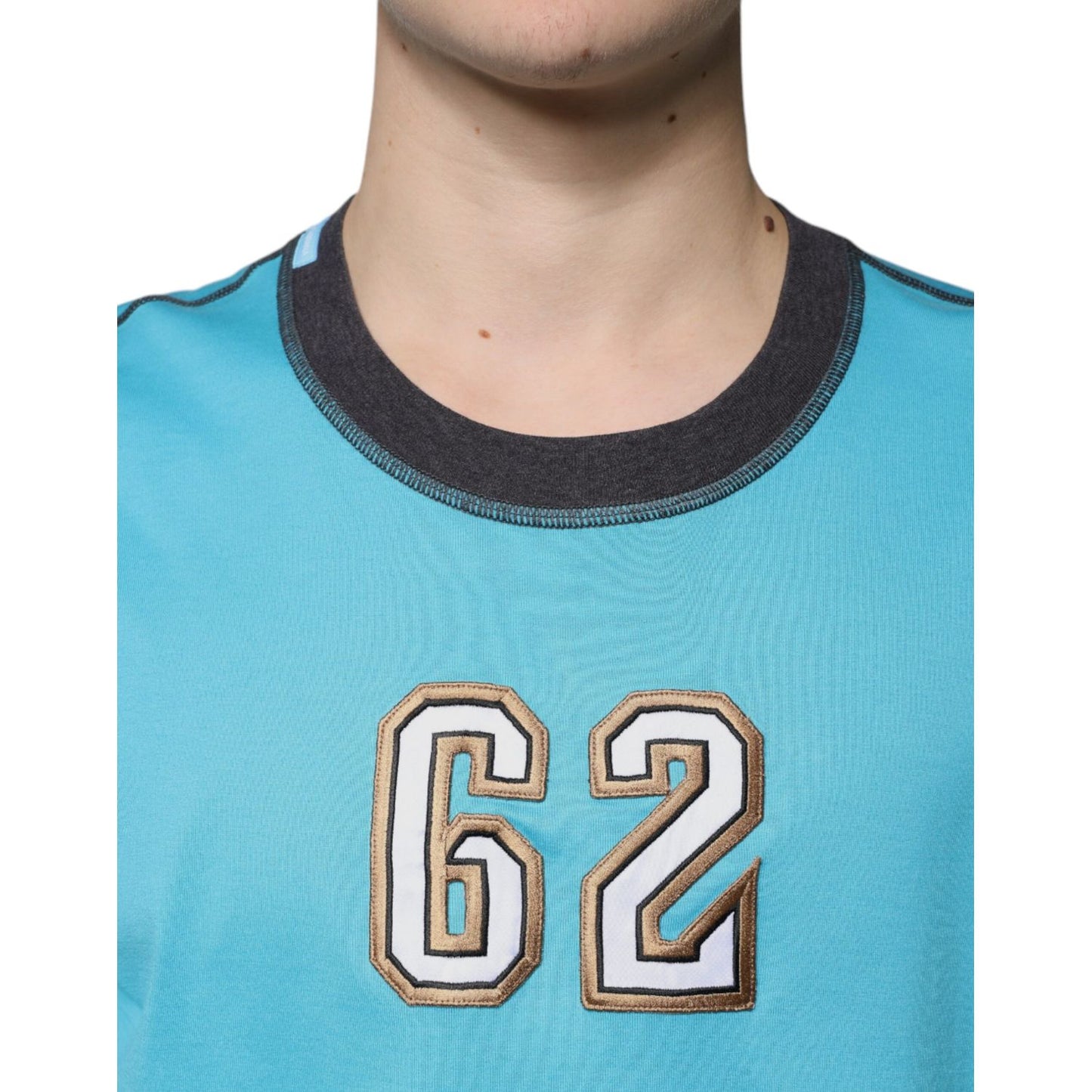 Dolce & Gabbana Blue Logo Crew Neck Short Sleeves T-shirt