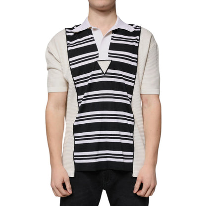 Dolce & Gabbana Multicolor Stripe Collared Polo T-shirt