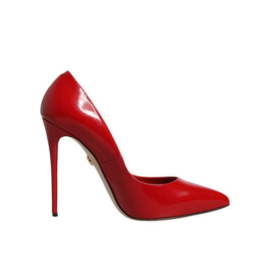 Dolce & Gabbana Red Patent Leather Stiletto Heels Pumps Shoes
