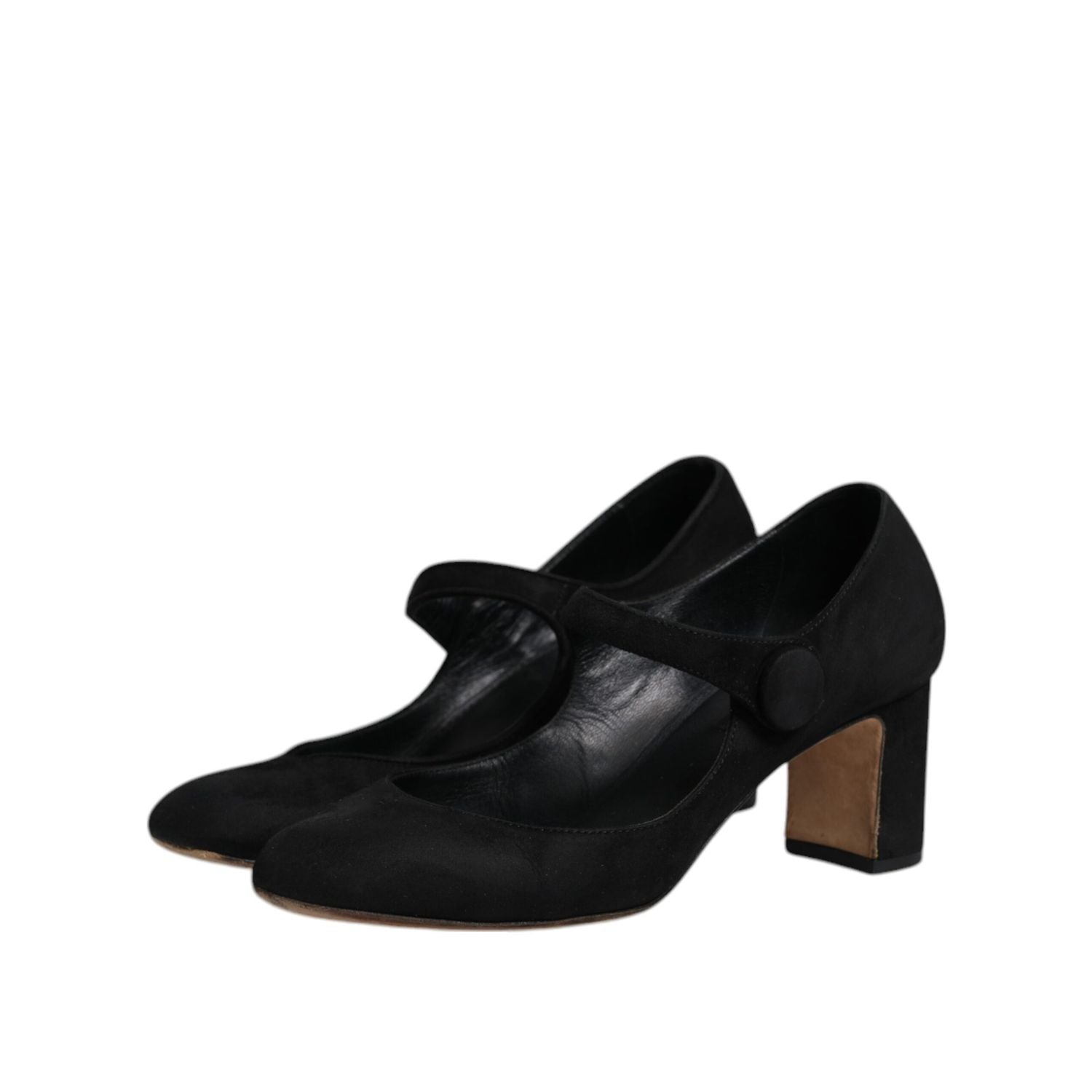 Dolce & Gabbana Black Suede Leather KEIRA Heels Pumps Shoes