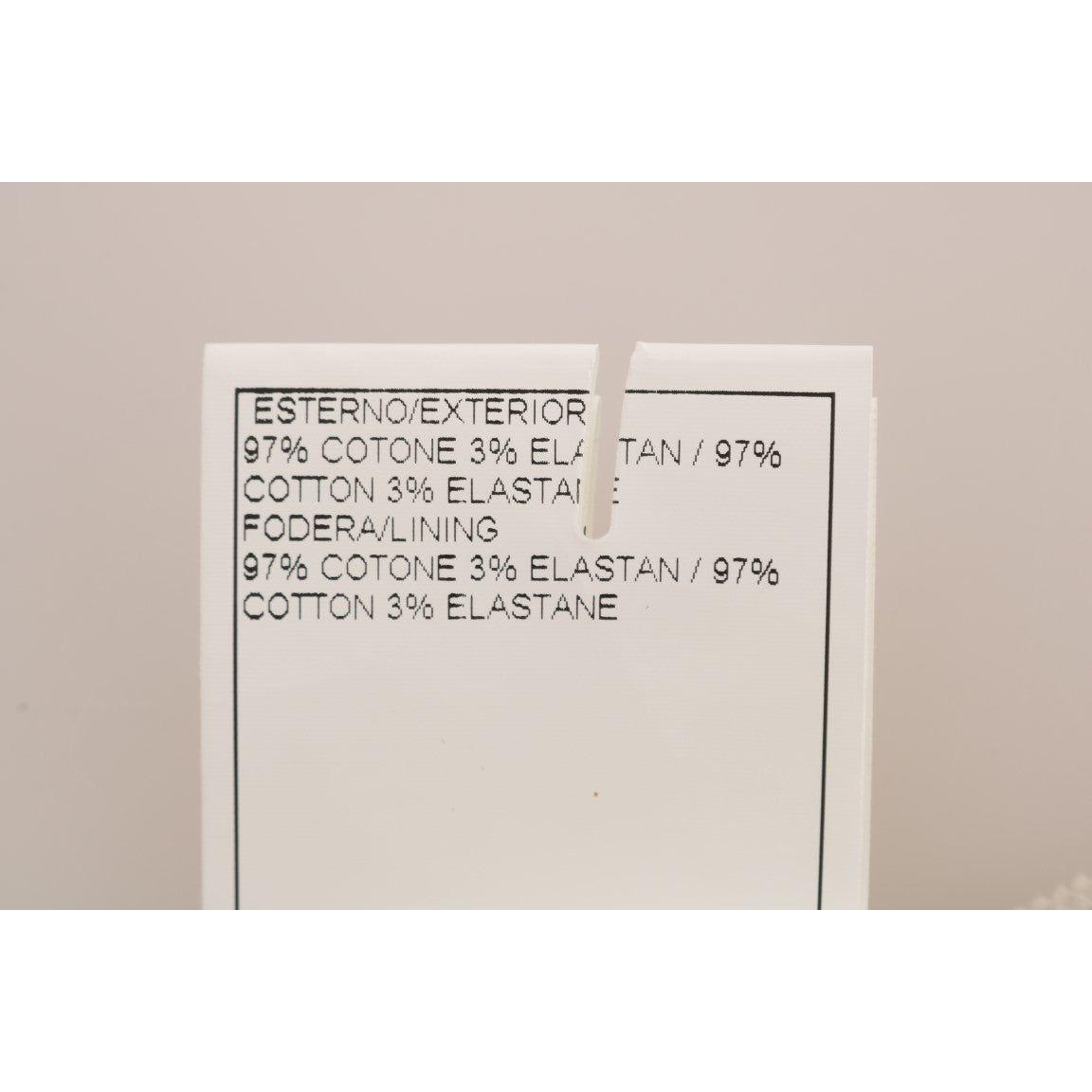 بنطال Ermanno Scervino Chic Beige Corduroy Skinny Slim Fit