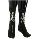 Dolce & Gabbana Crystal-Embellished Black Mid-Calf Stockings Dolce & Gabbana Black