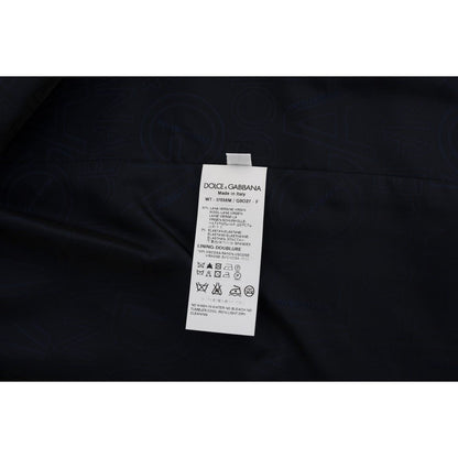 Dolce & Gabbana Blue STAFF Wool Stretch Vest
