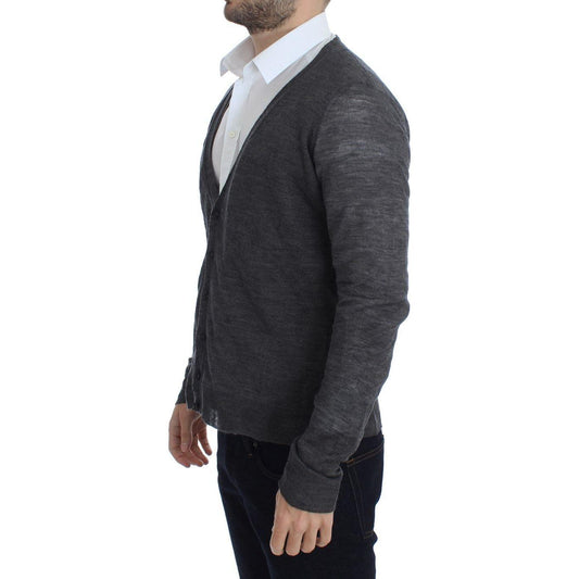 Costume National Gray Wool Button Cardigan Sweater SIG17808-3