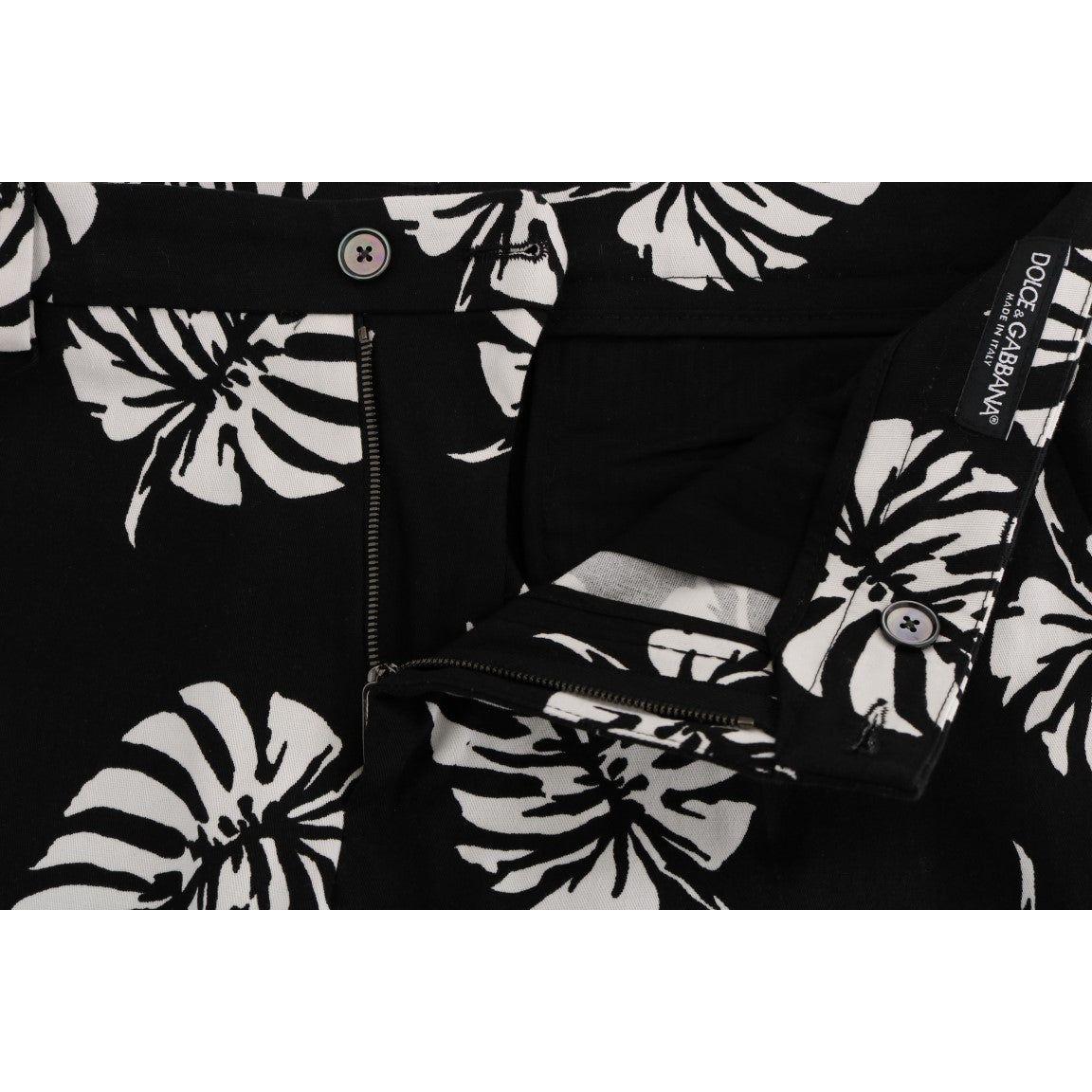 بنطال Dolce &amp; Gabbana Slim Fit بطبعة أوراق الشجر