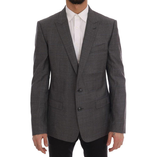 Dolce & Gabbana Gray Wool MARTINI Slim Blazer